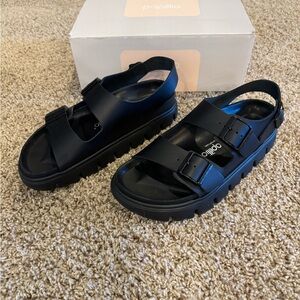 Papillio MILANO CHUNKY Black Sandals size 9 (EUC)